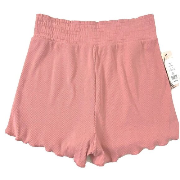 BCBGeneration Womens Rib Knit Short size Small Pull On Elastic Waist Mauve Pink - Picture 6 of 12